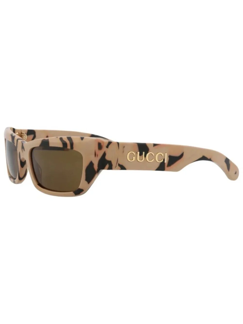 New Gucci Women's Sunglasses Cat Eye Recycled Acetate Frame Mens Havana Havana